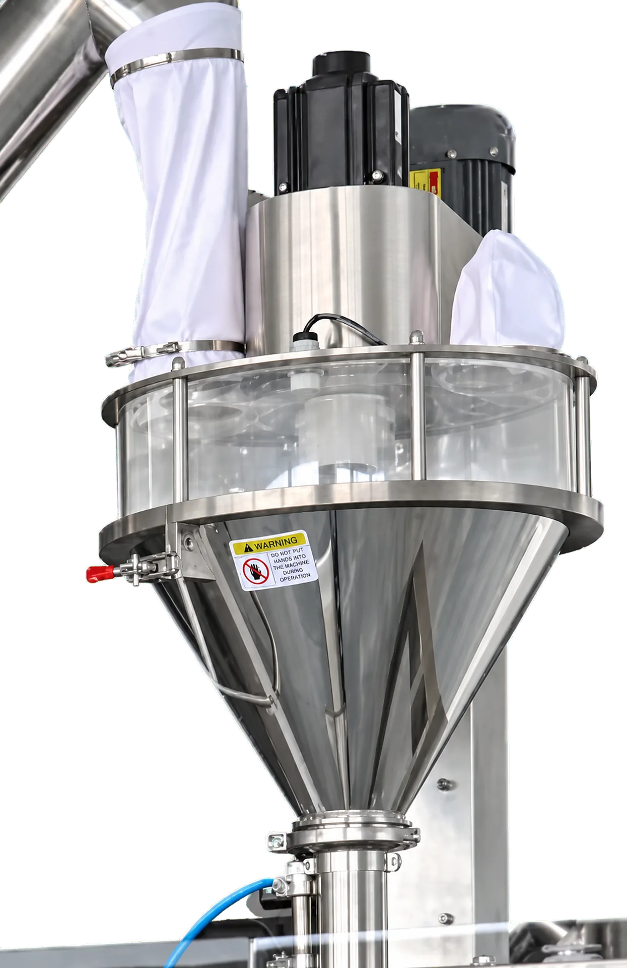 Kepala auger filler untuk sukatan serbuk