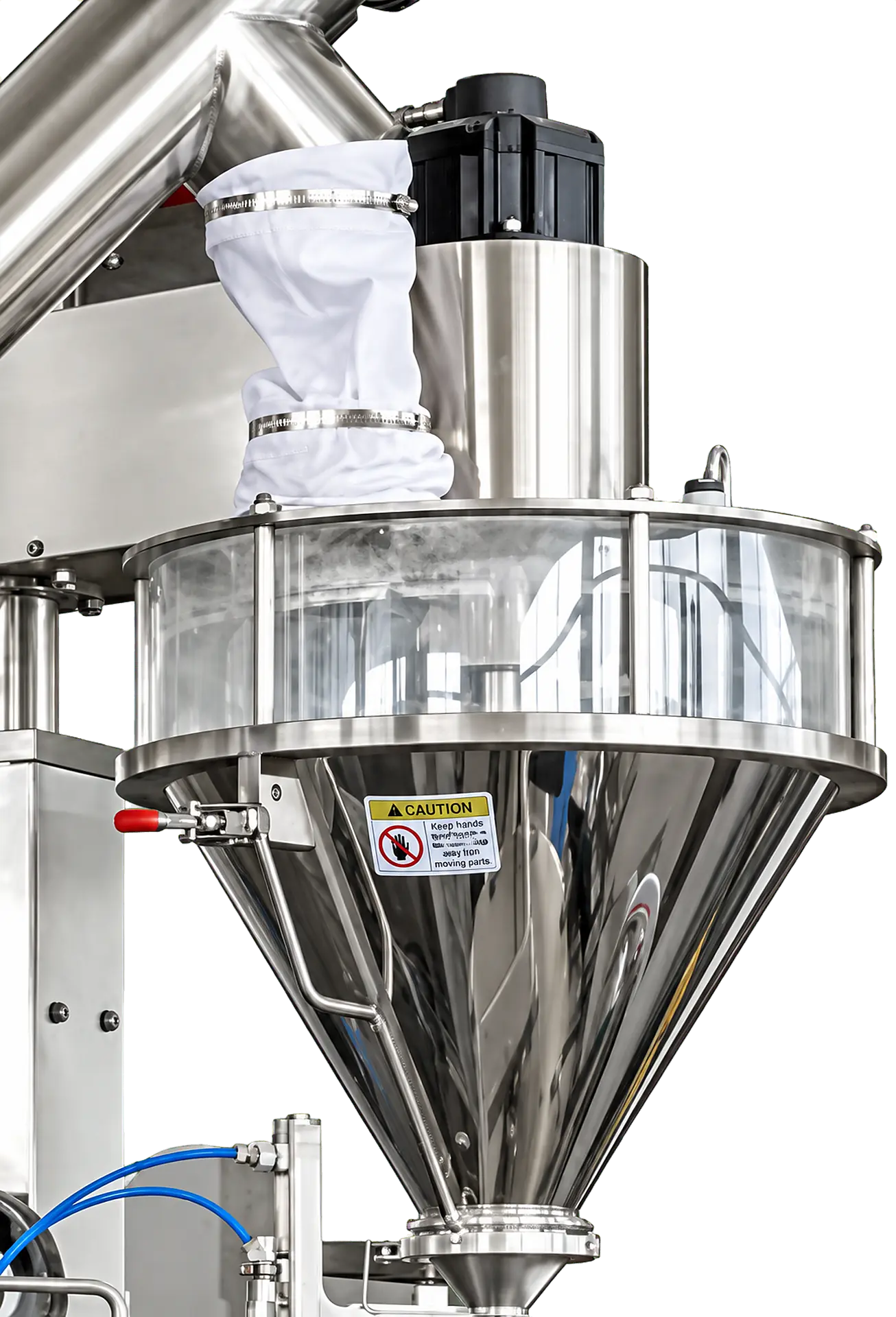 Kepala auger filler untuk serbuk