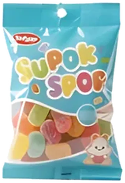 Gula kapas dibungkus
