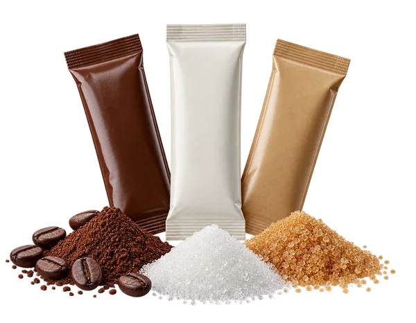 Kopi dan gula dalam sachet
