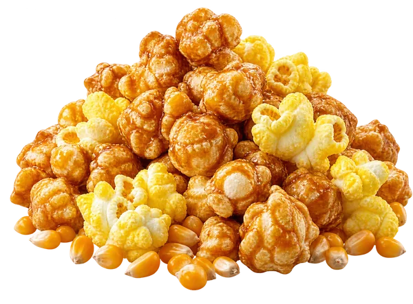 Popcorn karamel dalam pek