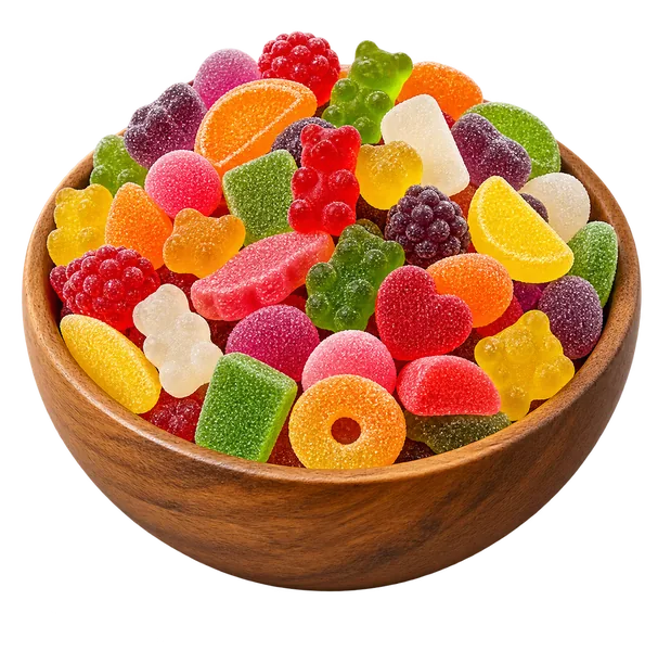 Gula-gula jeli dibungkus