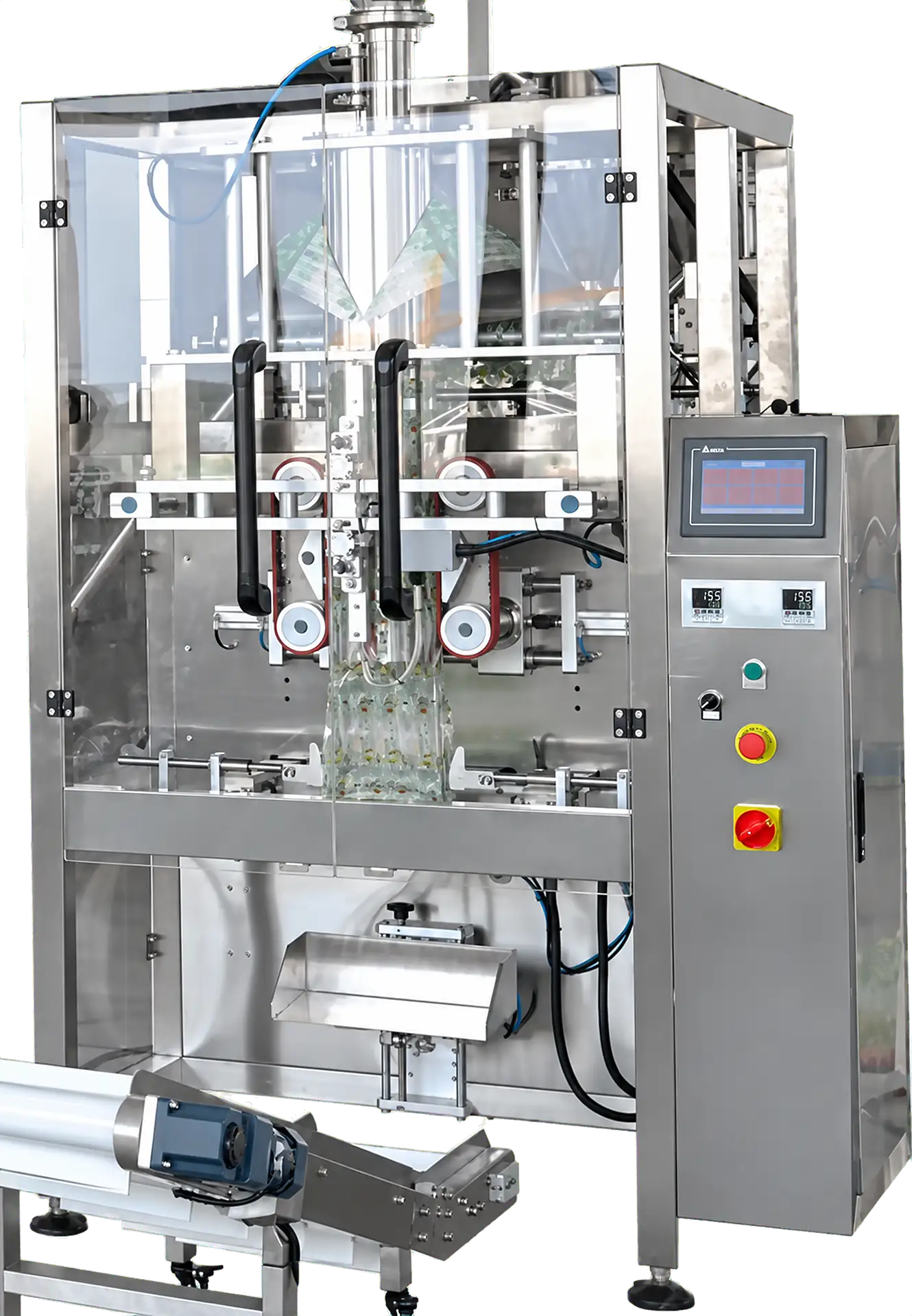 Unit pembungkusan VFFS dengan panel PLC